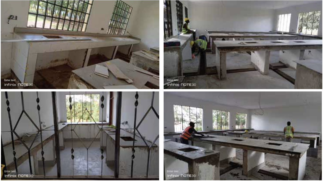 Laboratory building construction works for the AngloGold Ashanti secondary school project.